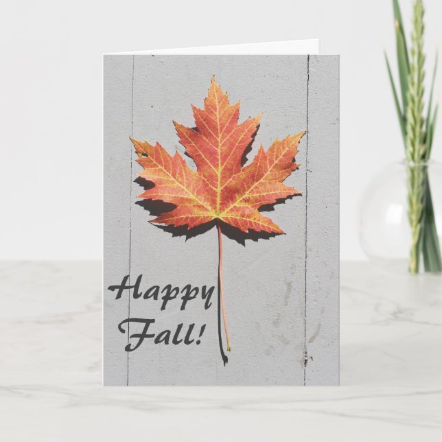 Cartes Pour Fêtes Annuelles Happy Fall Leaf Greeting Card (Devant)