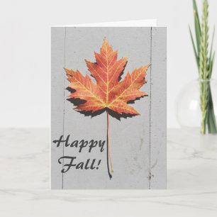 Cartes Pour Fêtes Annuelles Happy Fall Leaf Greeting Card