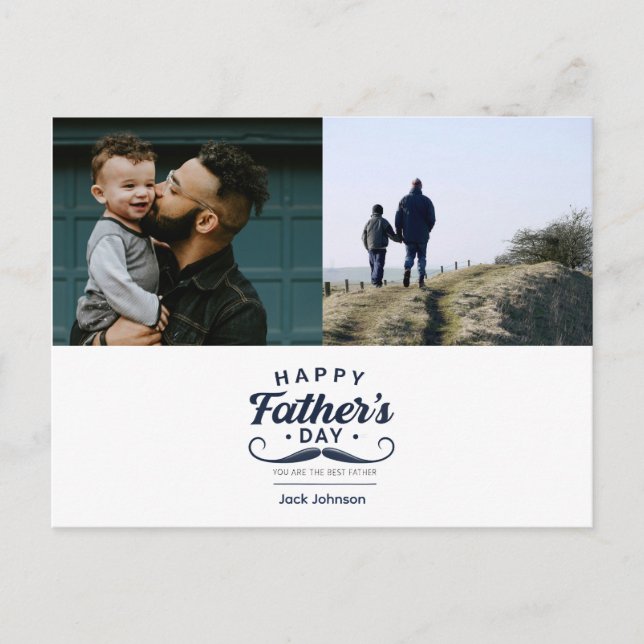 Cartes Pour Fêtes Annuelles Happy Father’s Day Mustache Tribute Design (Devant)