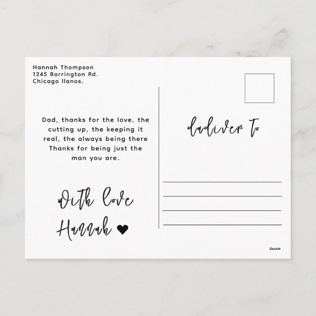 Cartes Pour Fêtes Annuelles Happy Father’s Day Photo | Custom Dad Ever (Dos)