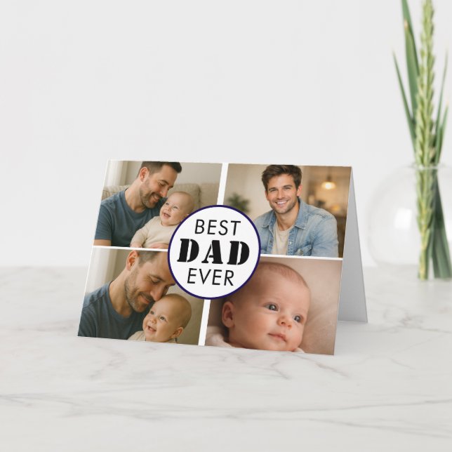 Cartes Pour Fêtes Annuelles Happy Father’s Day Photo | Custom Family (Devant)