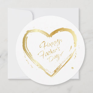 Cartes Pour Fêtes Annuelles Happy Fête des pères Elegant Gold Calligraphie Lux