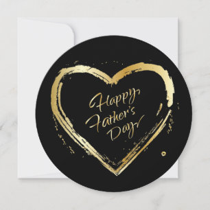 Cartes Pour Fêtes Annuelles Happy Fête des pères Elegant Gold Calligraphie Lux