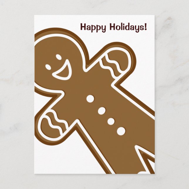 Cartes Pour Fêtes Annuelles Happy Gingerbread grand homme (Devant)