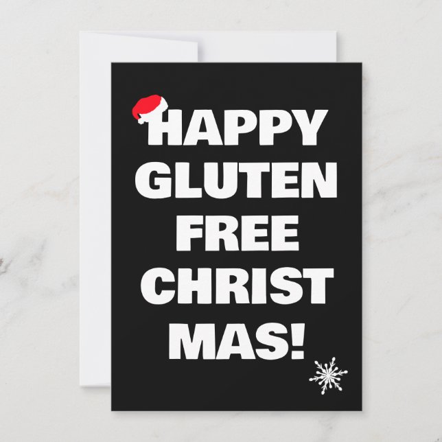 Cartes Pour Fêtes Annuelles Happy Gluten Free Christmas  (Devant)