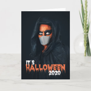 Cartes Pour Fêtes Annuelles Happy Halloween 2020 Monster In Face Mask