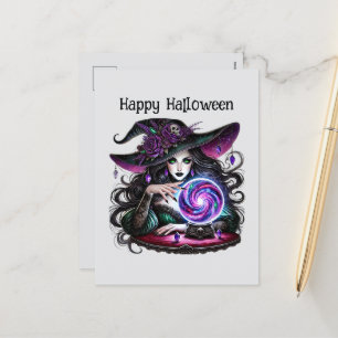Cartes Pour Fêtes Annuelles Happy Halloween éffrayant sorcière personnalisable