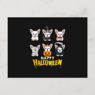 Cartes Pour Fêtes Annuelles Happy Halloween Funny Chiens Costume mignon Bulldo