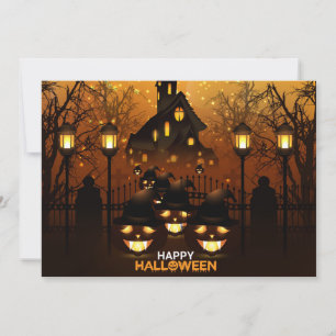 Cartes Pour Fêtes Annuelles Happy Halloween Haunted House