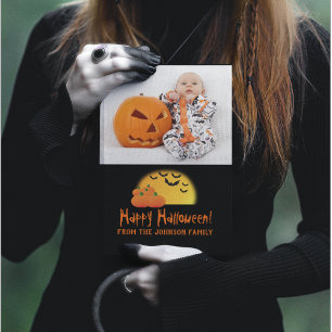 Cartes Pour Fêtes Annuelles Happy Halloween Photo de famille de bébé de vacanc