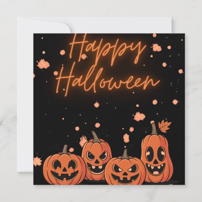 Cartes Pour Fêtes Annuelles Happy Halloween Postcard (Devant)