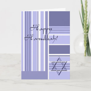 Cartes Pour Fêtes Annuelles Happy Hannukah-Stripes avec Star de David