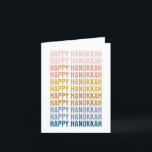Cartes Pour Fêtes Annuelles Happy Hanoukka Colorful Word Art Design<br><div class="desc">Bonne Hanoukka en Typographie Colorée Design graphique. Cliquez simplement sur personnaliser pour modifier la couleur de l'arrière - plan ou ajouter du texte.</div>
