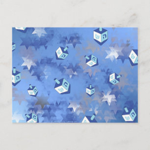 Cartes Pour Fêtes Annuelles Happy Hanoukka Falling Stars and Dreidels