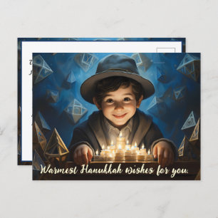 Cartes Pour Fêtes Annuelles 🕎 Happy Hanoukka, texte personnalisé