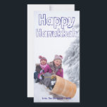 Cartes Pour Fêtes Annuelles Happy Hanukkah Blue Block - Photocard<br><div class="desc">Happy Hanukkah Blue Block - Photocard</div>