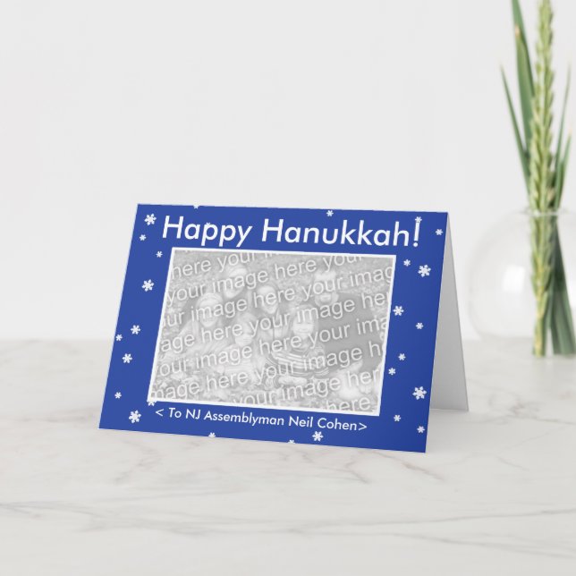 Cartes Pour Fêtes Annuelles HAPPY HANUKKAH! Customizable My Dog Votes Card (Devant)