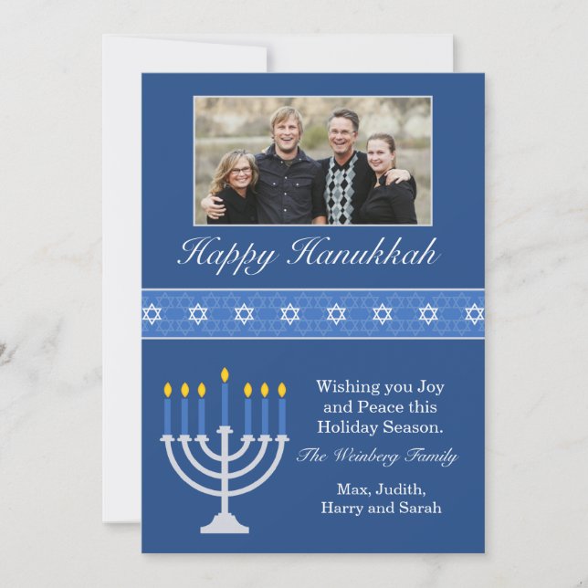 Cartes Pour Fêtes Annuelles Happy Hanukkah Holiday Card (Devant)