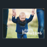 Cartes Pour Fêtes Annuelles Happy Hanukkah Star of David Holiday Photo Card<br><div class="desc">Stylish and cute Happy Hanukkah Star of David Holiday Photo Card est le lieu idéal pour toutes vos coupures et familles qui vivent dans le couloir du jour. Customize the text with your familiy name and the year and swap out the picture for a photo of your kids, pet, or...</div>
