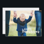 Cartes Pour Fêtes Annuelles Happy Hanukkah Star of David Holiday Photo Card<br><div class="desc">Stylish and cute Happy Hanukkah Star of David Holiday Photo Card est le lieu idéal pour toutes vos coupures et familles qui vivent dans le couloir du jour. Customize the text with your familiy name and the year and swap out the picture for a photo of your kids, pet, or...</div>