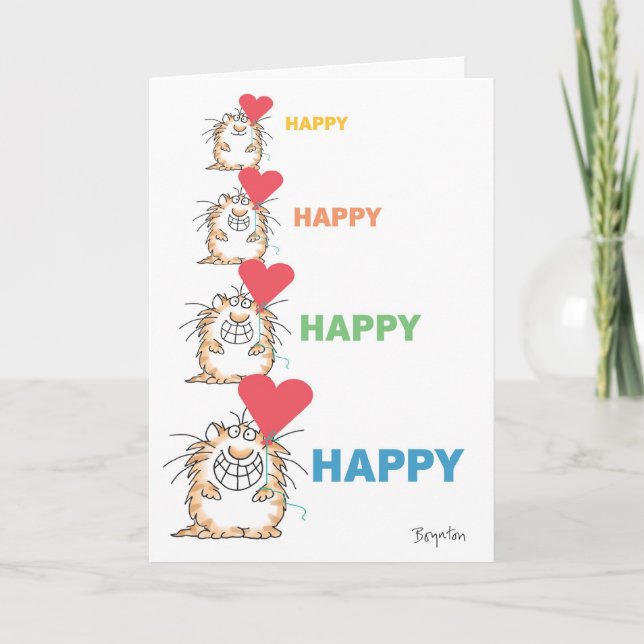 Cartes Pour Fêtes Annuelles HAPPY HAPPY CAT Valentines par Boynton (Devant)