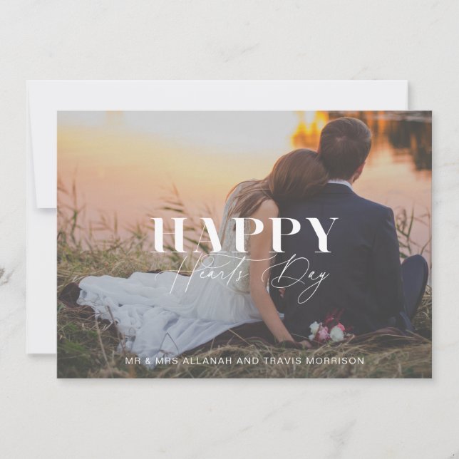 Cartes Pour Fêtes Annuelles Happy Hearts Day Photo Valentine's Day Card (Devant)