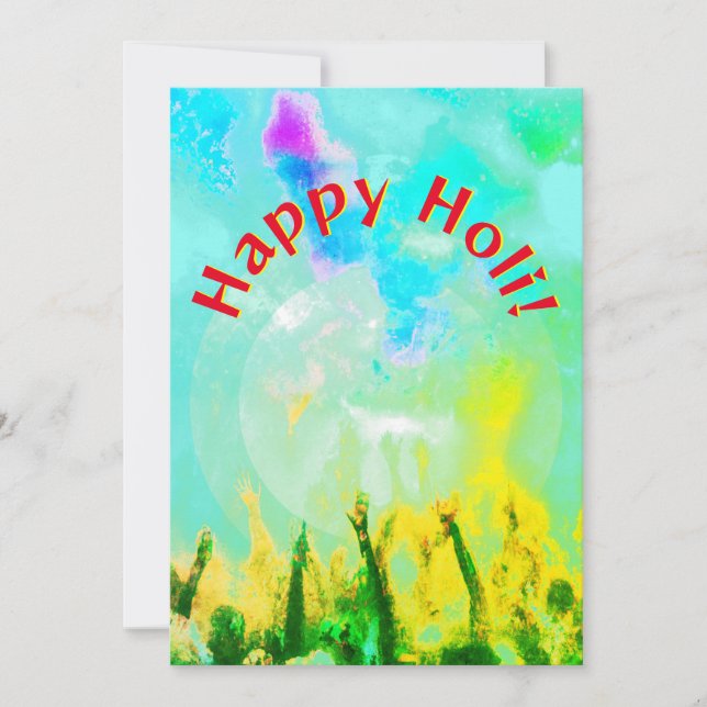 Cartes Pour Fêtes Annuelles Happy Holi (Devant)
