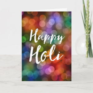Cartes Pour Fêtes Annuelles Happy Holi Bokeh