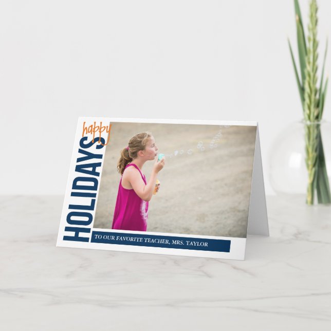 Cartes Pour Fêtes Annuelles Happy Holidays (Devant)