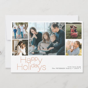 Cartes Pour Fêtes Annuelles Happy Holidays 5 photo collage moderne