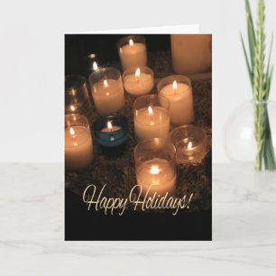 Cartes Pour Fêtes Annuelles Happy Holidays Burning candles christmas
