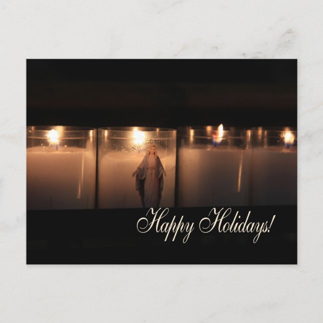 Cartes Pour Fêtes Annuelles Happy Holidays Burning candles christmas (Devant)