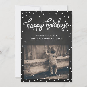 Cartes Pour Fêtes Annuelles Happy Holidays Chalkboard photo manuscrite