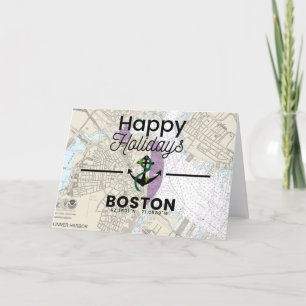 Cartes Pour Fêtes Annuelles Happy Holidays Chart - Boston