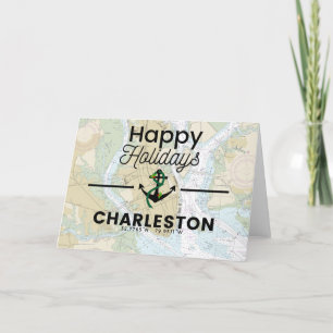 Cartes Pour Fêtes Annuelles Happy Holidays Chart - Charleston