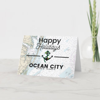 Cartes Pour Fêtes Annuelles Happy Holidays Chart- Ocean City