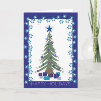 Cartes Pour Fêtes Annuelles Happy Holidays Christmas Card with Snowflakes