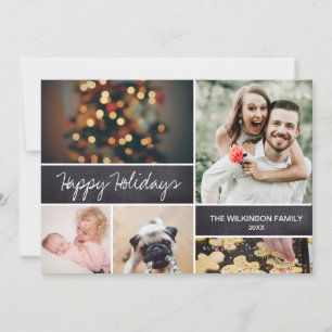 Cartes Pour Fêtes Annuelles Happy Holidays Family Photo Collage