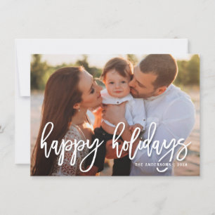 Cartes Pour Fêtes Annuelles Happy Holidays Festive manuscrit script photo