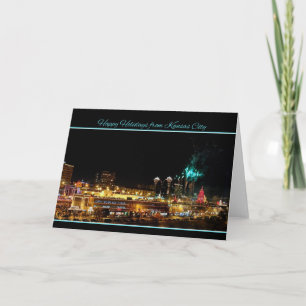 Cartes Pour Fêtes Annuelles Happy Holidays Fireworks Kansas City Plaza Lights