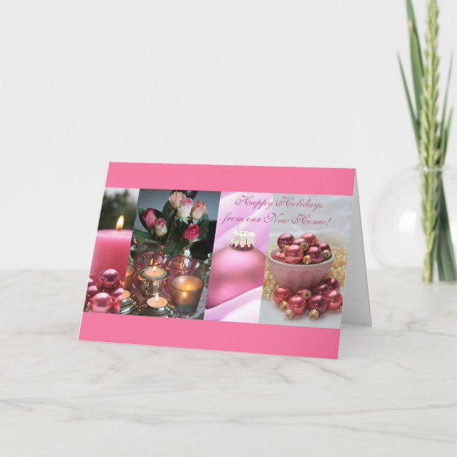 Cartes Pour Fêtes Annuelles Happy Holidays - New Address Christmas Card (Devant)