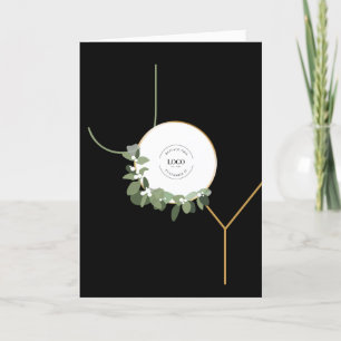 Cartes Pour Fêtes Annuelles Happy Holidays No photo Vertical Joy Business Logo