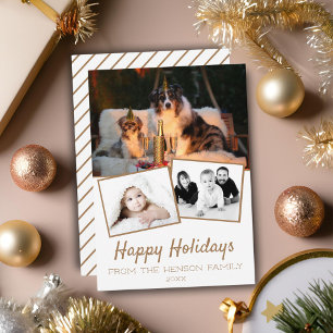 Cartes Pour Fêtes Annuelles Happy Holidays Photo Collage 3 Photo