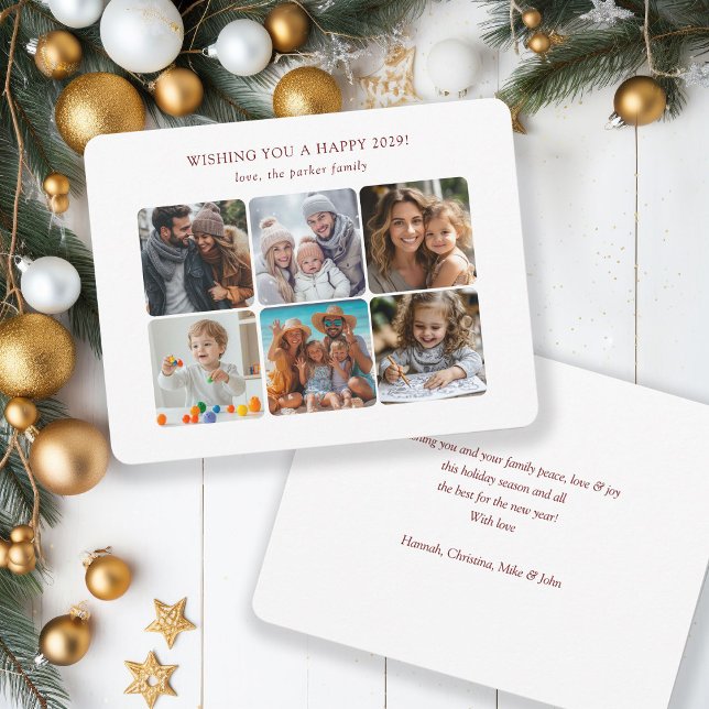 Cartes Pour Fêtes Annuelles Happy Holidays Photo Collage Noël (Créateur téléchargé)