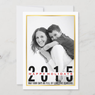 Cartes Pour Fêtes Annuelles Happy Holidays photo moderne de Noël