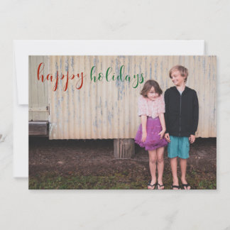 Cartes Pour Fêtes Annuelles Happy Holidays Script Card