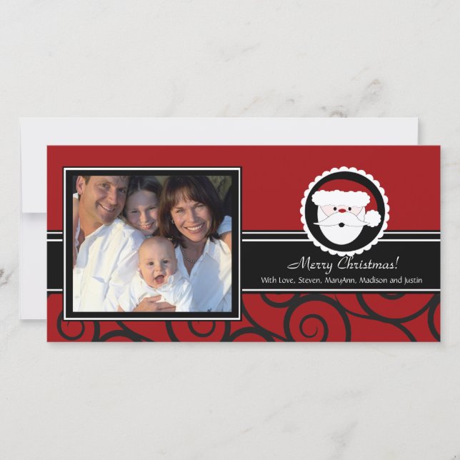 Cartes Pour Fêtes Annuelles Happy Holidays Unique Père Noël Photo (Devant)