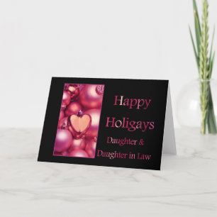 Cartes Pour Fêtes Annuelles Happy Holigays Daughter et Wife Christmas Card