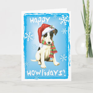 Cartes Pour Fêtes Annuelles Happy Howliday Smooth Fox Terrier