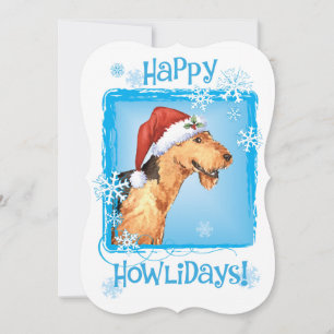 Cartes Pour Fêtes Annuelles Happy Howlidays Airedale